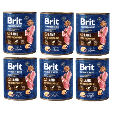 Brit Premium by Nature 6 x puszka 800g jagnięcina